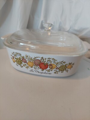 Corning Ware A-2-B  Spice of Life La Marjolaine 2 Qt Casserole Dish  w/Lid VTG