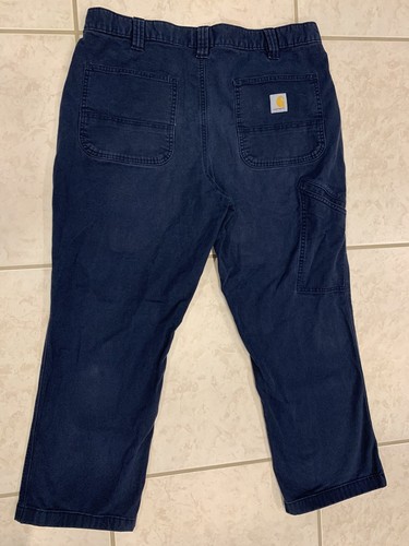 専用MADE IN USA Sears Carhartt 青チェックL Carhartt FR 290-83 FLAME RESISTANT 29X28 Carpenter's BLUE