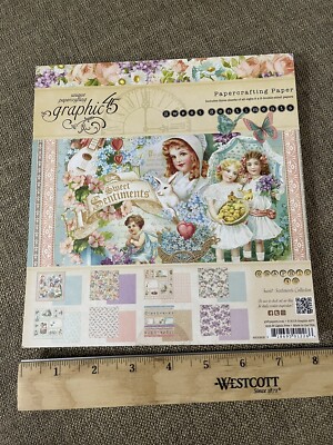 Graphic 45 Sweet Sentiments 8x8 Paper Pad Crafting Scrapbooking New 