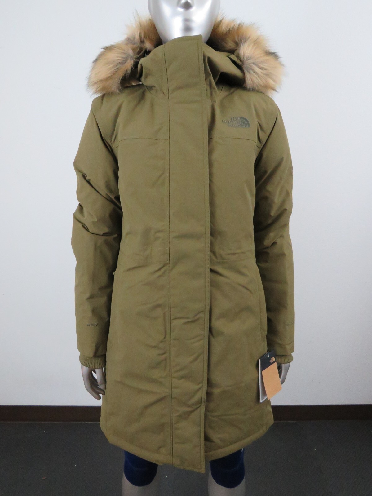 Pre-owned The North Face Womens  Arctic Parka 2 Down Waterproof Warm Winter Jacket - Olive In Military Olive Green