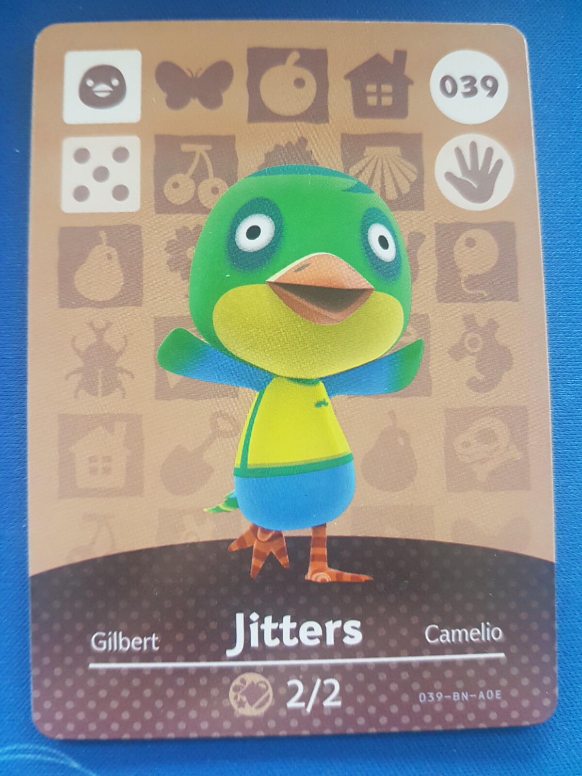 039 Jitters Animal Crossing Amiibo Card Single - Series 1
