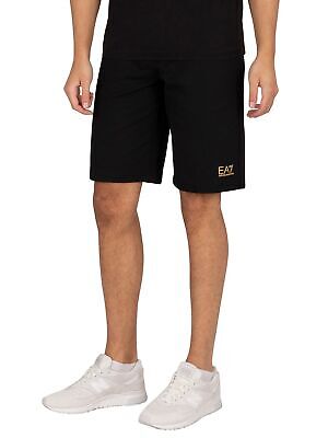 Мужские спортивные шорты с логотипом EA7, черные