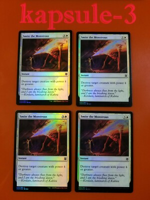 4x Smite the Monstrous | FOIL | Zendikar Rising | MTG Magic Cards
