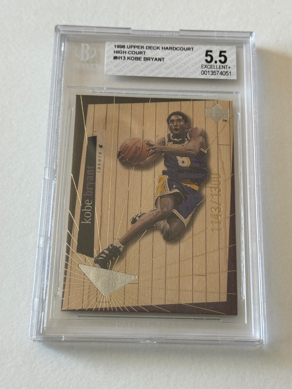 1998 Upper Deck HARDCOURT High Court H13 KOBE BRYANT Ltd Ed 1998 Upper Deck HARDCOURT High Court H13 KOBE BRYANT Ltd Ed