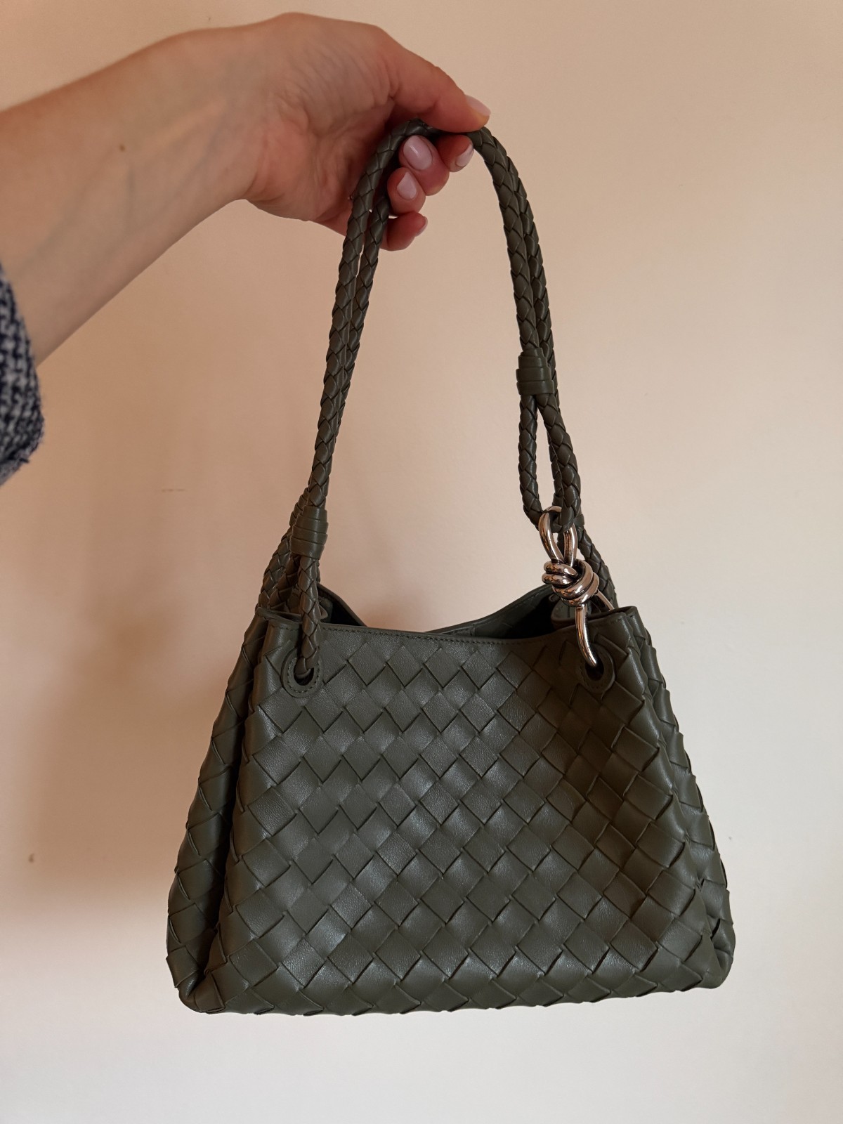Bottega Veneta Medium Parachute Bag Pickle Green New Authentic w