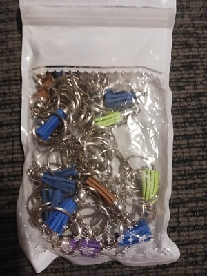 50 Pcs Split Ring Small Key Rings Bulk Keychain  .590 ID Stainless