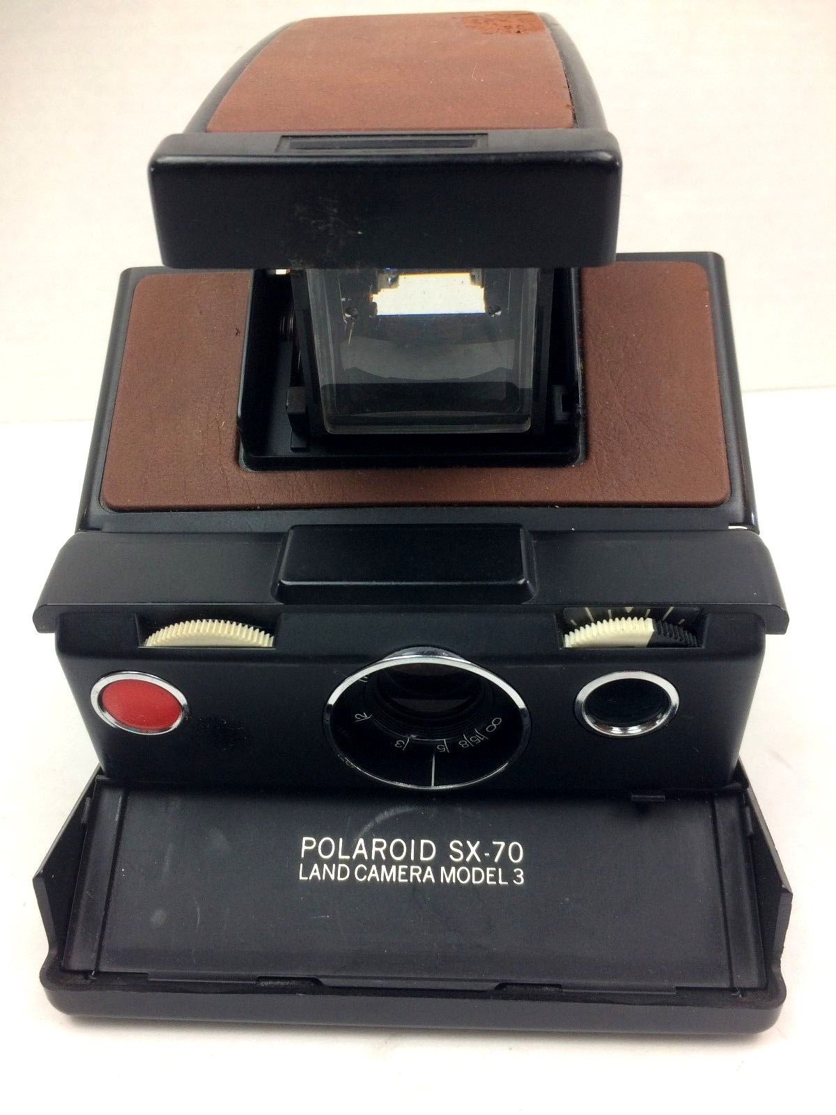 Polaroid SX-70 Land Camera Model 3 VINTAGE Black Brown NOT TESTED