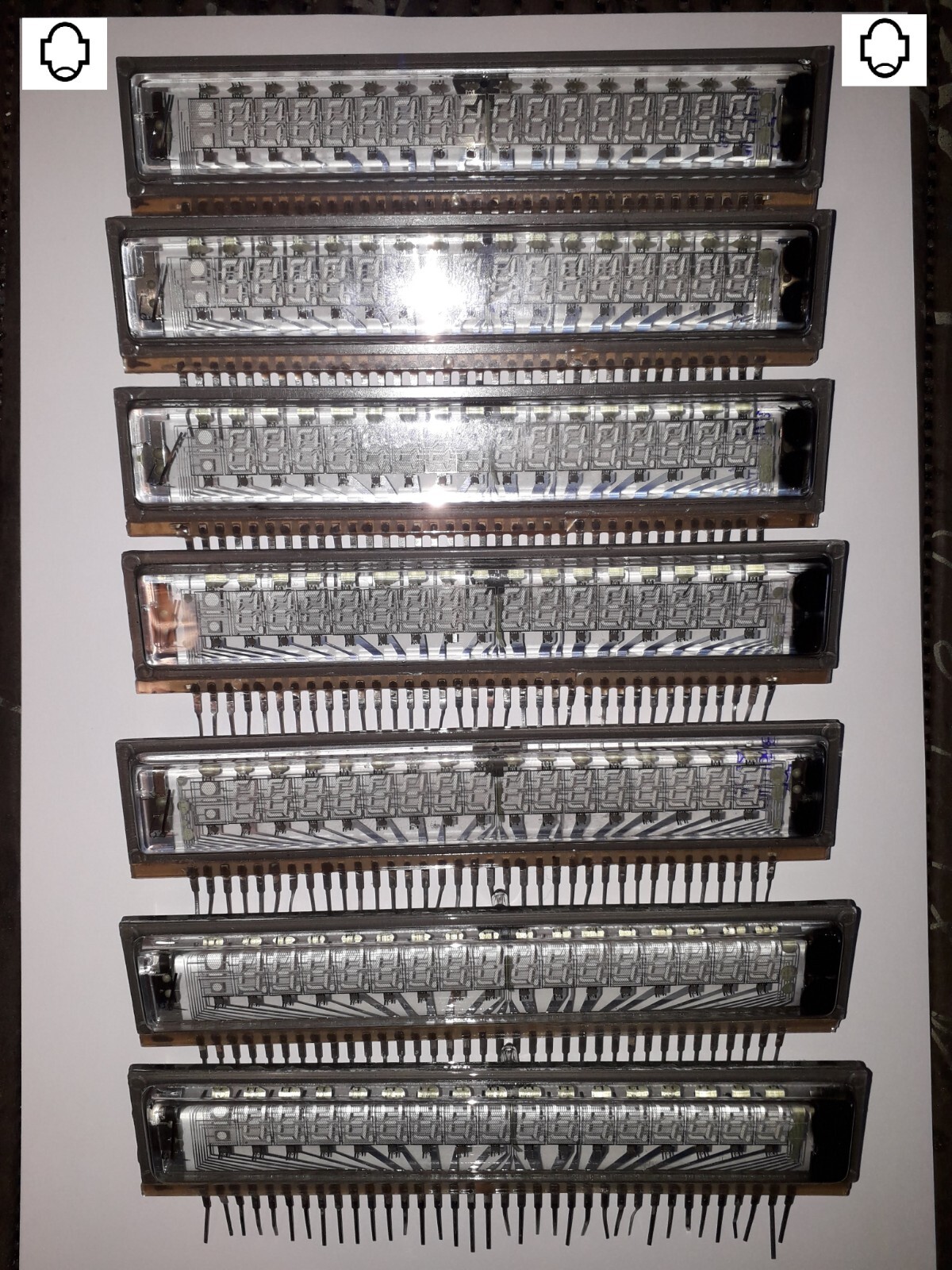 MATRIX TUBE ILC1-16/8 ИЛЦ-1-16/8 BIG VFD DISPLAY FOR DIY CLOCK