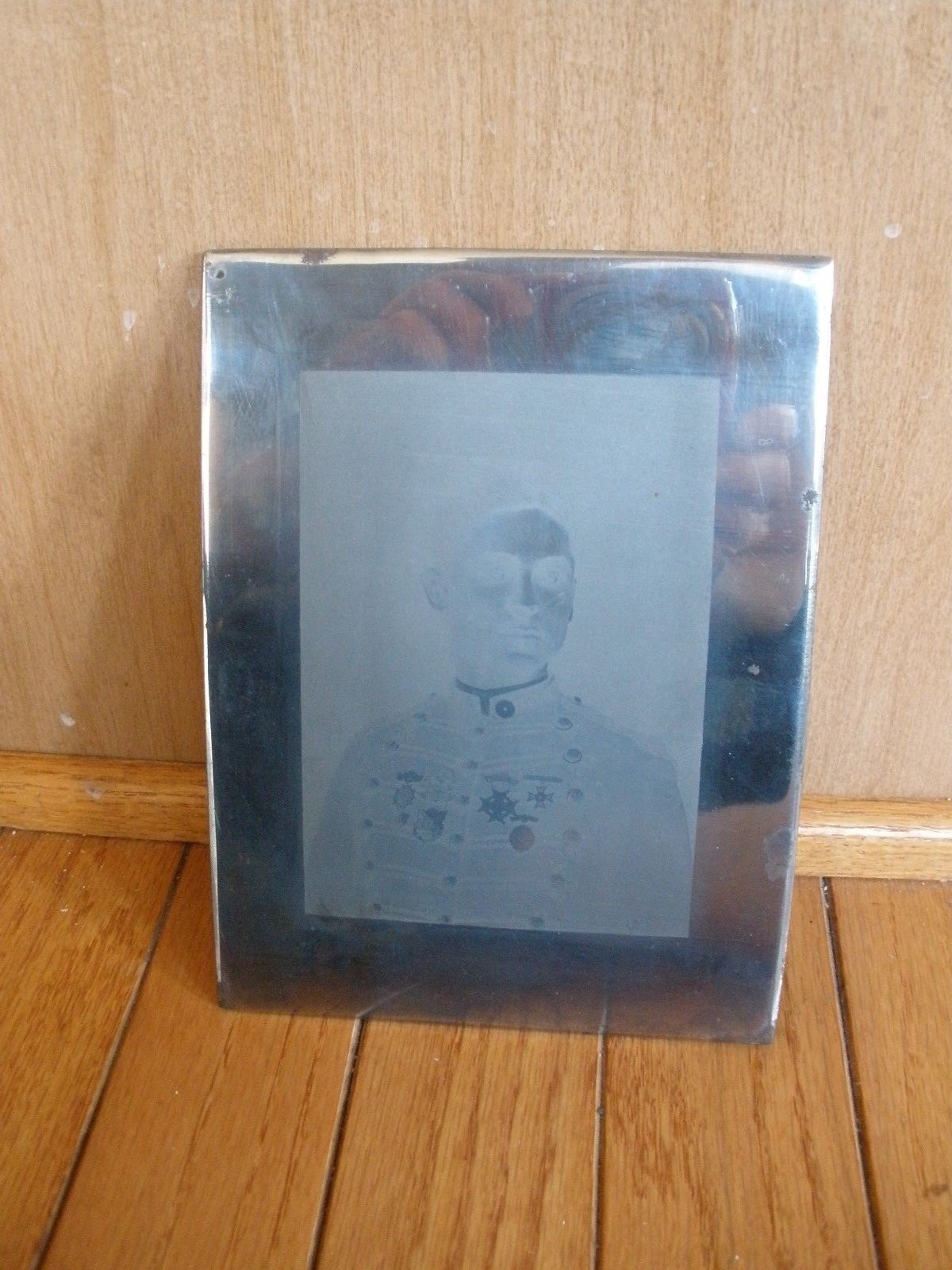 1918 COPPER DRY PLATE PHOTO NEGATIVE - Maj Cookson - DC National Guard