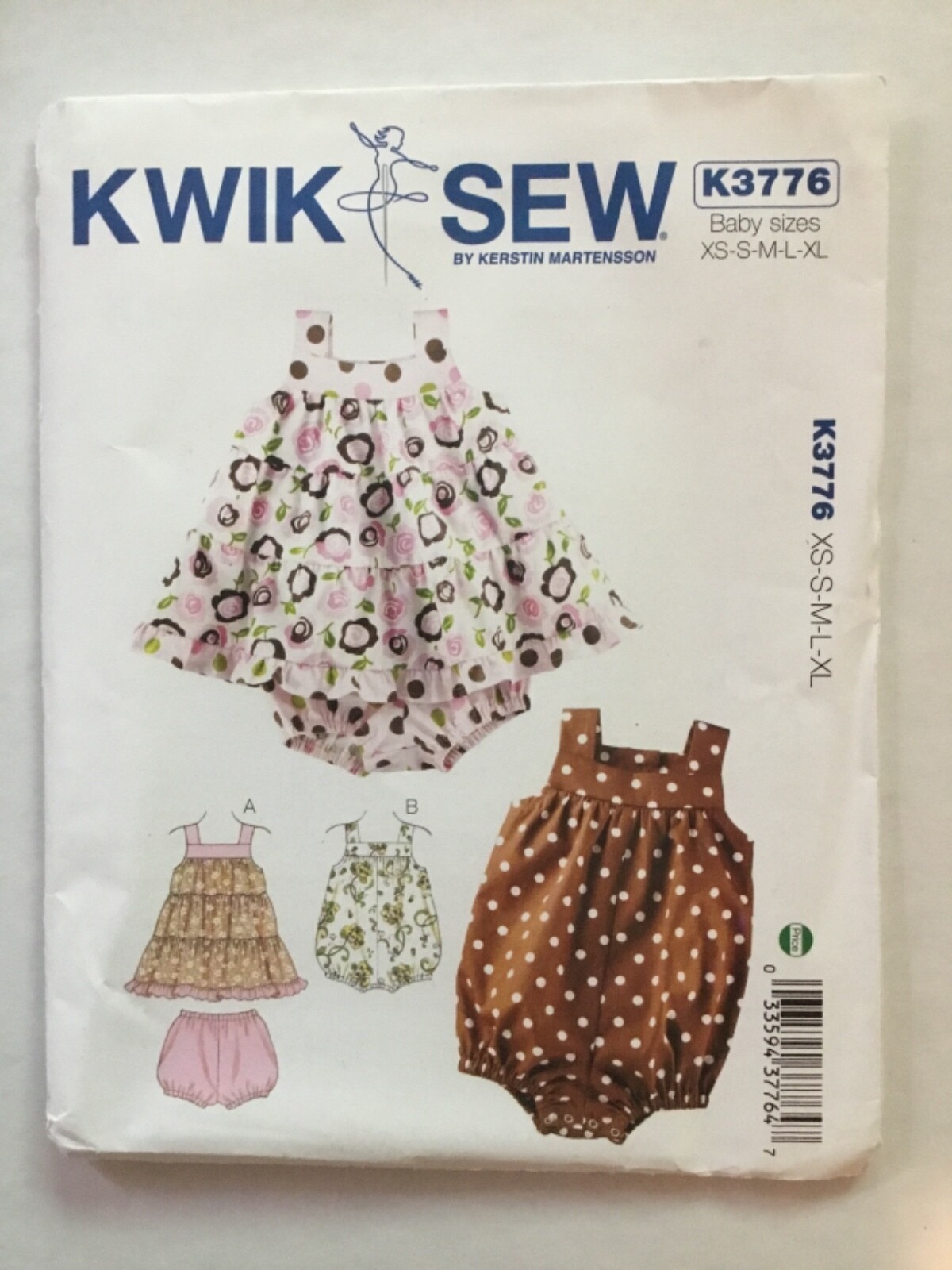 リリパットレーン　COUNTY HOMPER UNCUT Kwik Sew Pattern K3776 Sun Dress Bloomers Romper XS