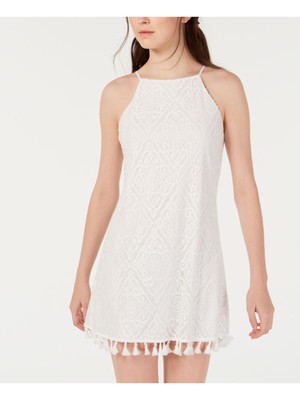 

SPECHLESS Женское белое короткое коктейльное платье без рукавов для юниоров Размер, Белый