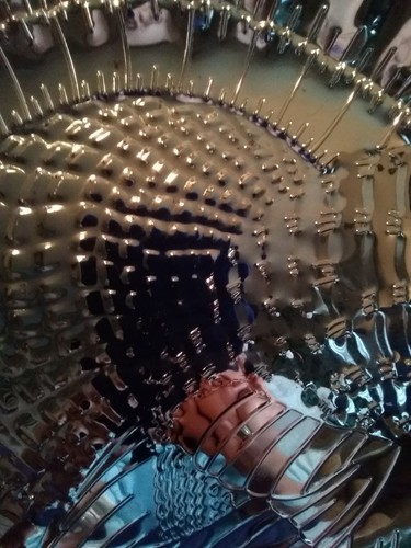 Large Silver Metal THANKSGIVING TURKEY Serving Tray Embossed Pumpkins