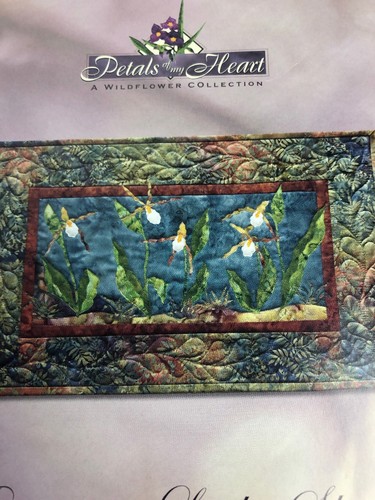 Petals Of My Heart Mountain Lady Slipper Art Quilt Pattern Block Four