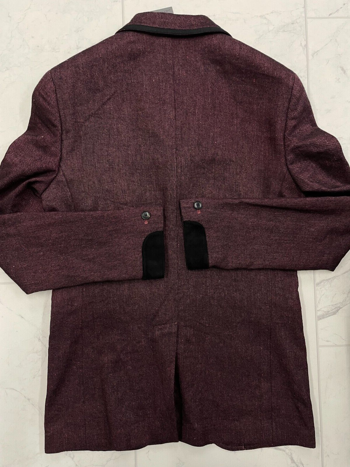 Pre-owned John Varvatos $1298  Pinot Noir Men's Blazer In Red Size: 44