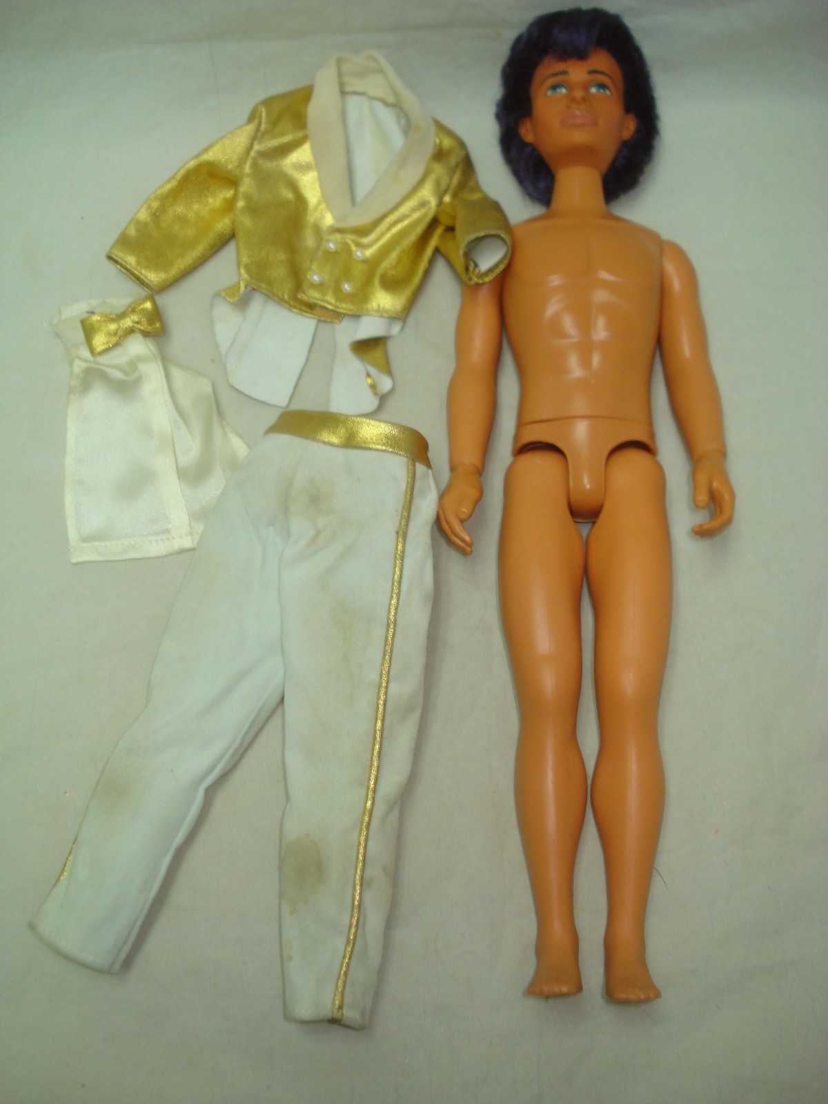 Vtg 80s JEM AND THE HOLOGRAMS DOLL & CLOTHES Lot GLITTER N GOLD RIO