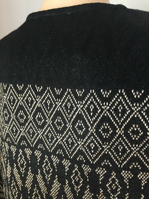 Pre-owned St John Knit Size 10 Black & Gold Jacket In Black Gold