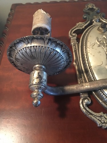 Vintage Double Sconce Light Fixture Lion