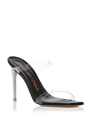 

STUART WEITZMAN Женские босоножки на прозрачном каблуке Aleena Stiletto Slip On, Ясный, SA577