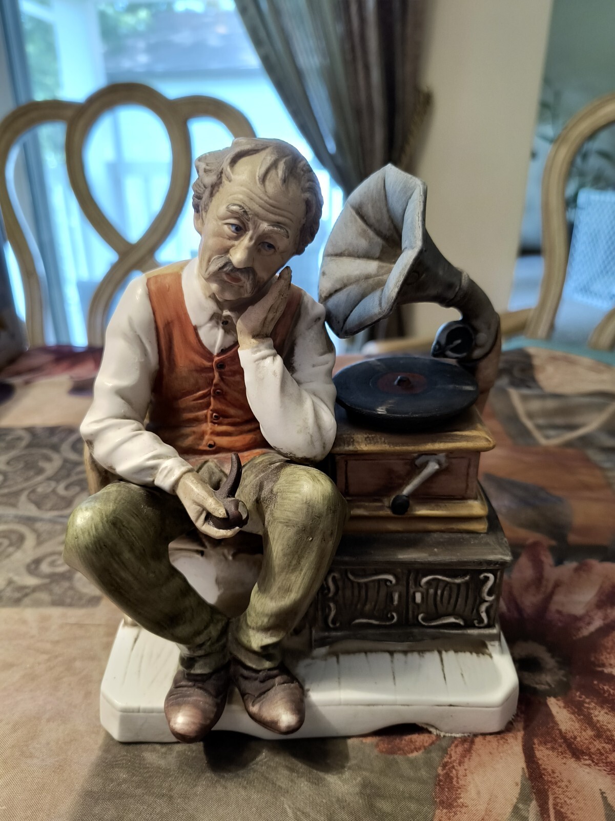 カポディモンテ【ヴィンテージ】 イタリア陶器　置物　チェロを持つ音楽家 Richard Ginori - 美品 Richard Ginori リチャードジノリ