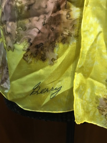 Gerry Yellow Rust Hand Dyed Silk Scarf