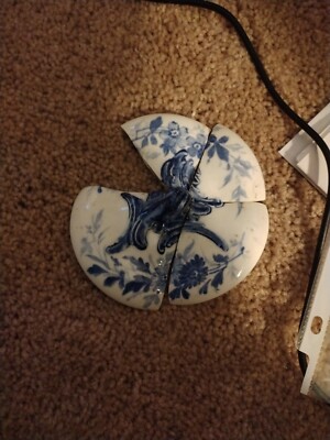 Early 20th Century Franz Anton Mehlem Royal Bonn Delft Blue Tea Pot
