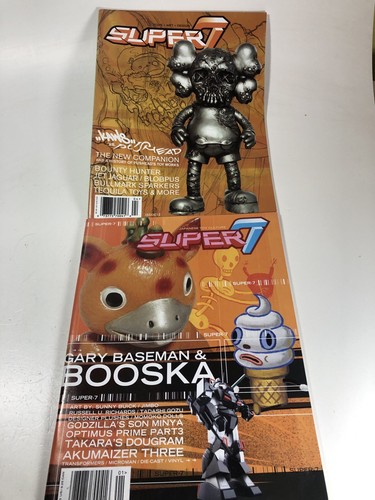 Super 7 Magazine Lot of 2 Issues Japanese Vinyl Toys KAWS