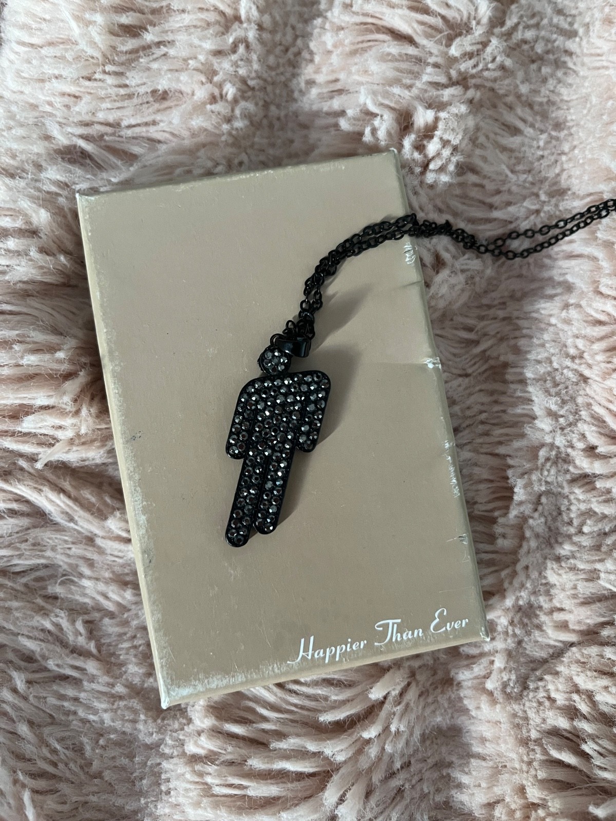Billie Eilish ネックレス Billie Eilish BLOHSH Necklace! Iced Out Pendant + Stainless