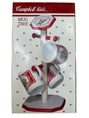 1991 Campbell Kids Mug Tree New In Box Vintage Very Collectable