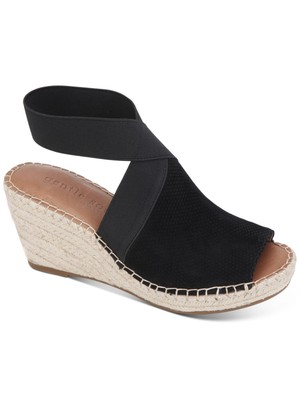 

GENTLE SOULS KENNETH COLE Женские черные 1-дюймовые туфли на танкетке Charli с ремешком на платформе 8 м, Черный, GSS0092SU