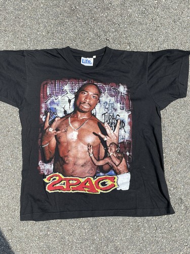 Vintage Tupac Shakur 2Pac Memorial Rap Tee T Shirt Hip hop