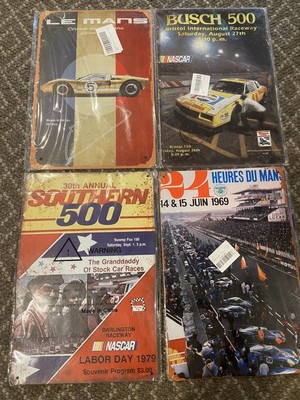 Car Race Signs Lemans Bush 500 Southern 500 Race Track Darlington Bristol