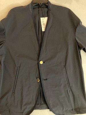 Pre-owned Zucca 4 Carvico Navy Blue Blazer Cz19fd520-size Medium