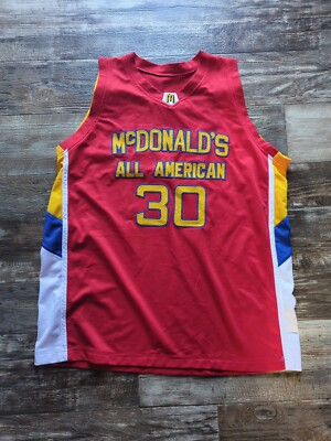 07's Michael Beasley #30 McDonald's Basketball Jeresy All Sewn Red Custom