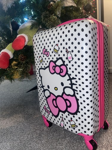 Sanrio Hello Kitty Hard Shell Rolling Carry-on Luggage Suitc