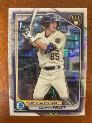 Cooper Pratt BREWERS 2024 Bowman Chrome Mojo Refractor #BCP-137 Baseball Card