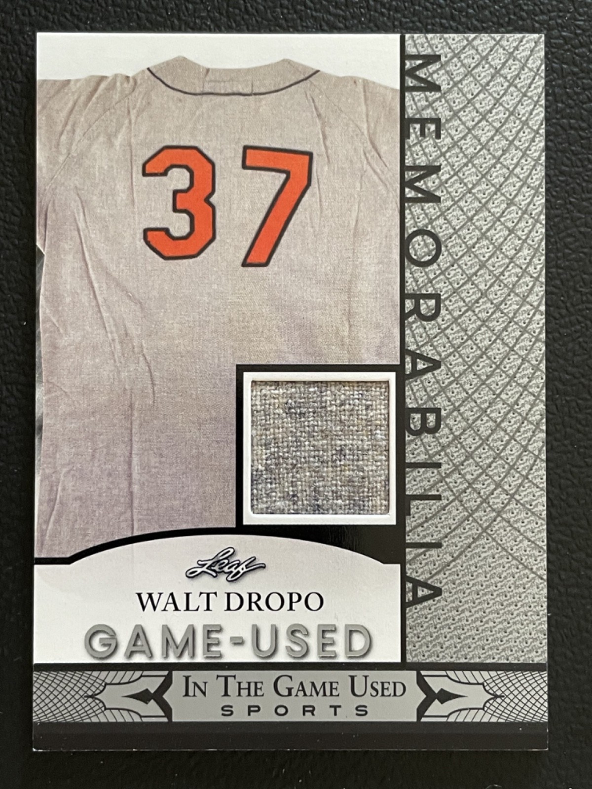 2024 Leaf In The Game Used Memorabilia Silver Walt Dropo Jersey