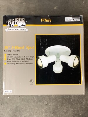 3-Adjustable Lights White Finish Ceiling Spotlight by Hampton Bay NEW IN BOX