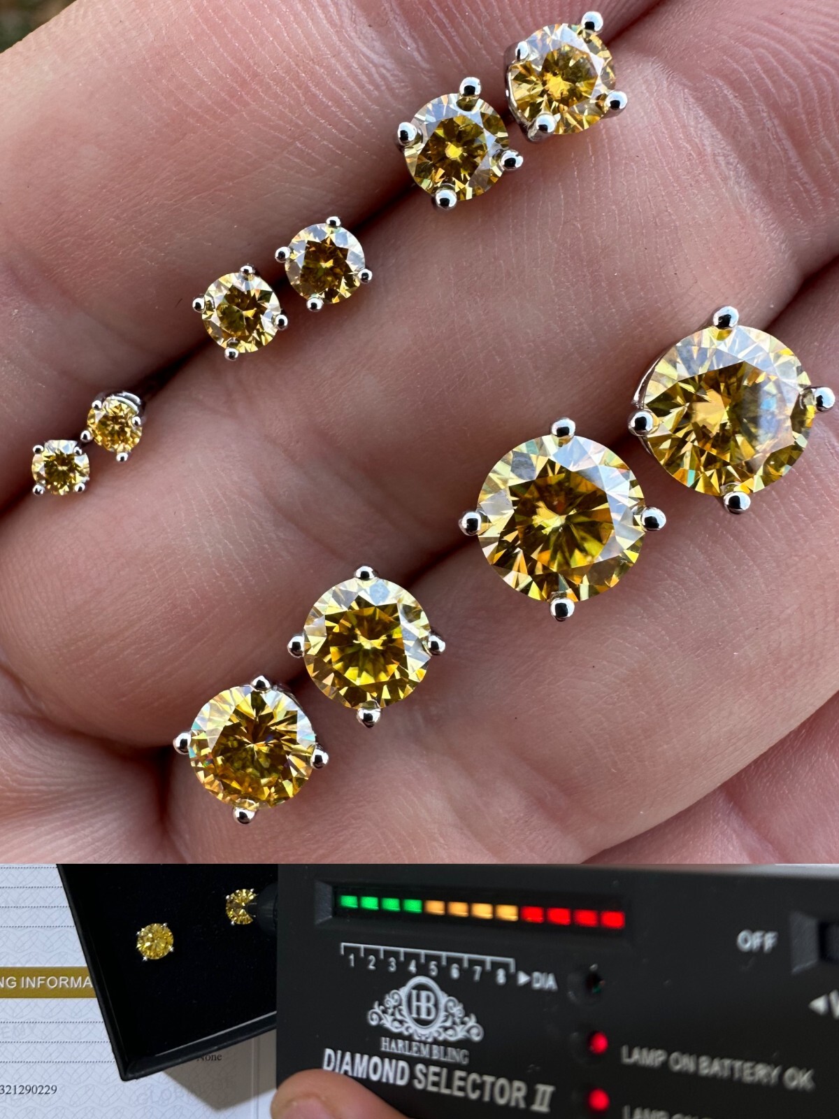【HYERES LOR】24FW★ Essence Silver W Moissanite Earrings HYERES LOR】24FW☆ Essence Silver W Moissanite Earrings