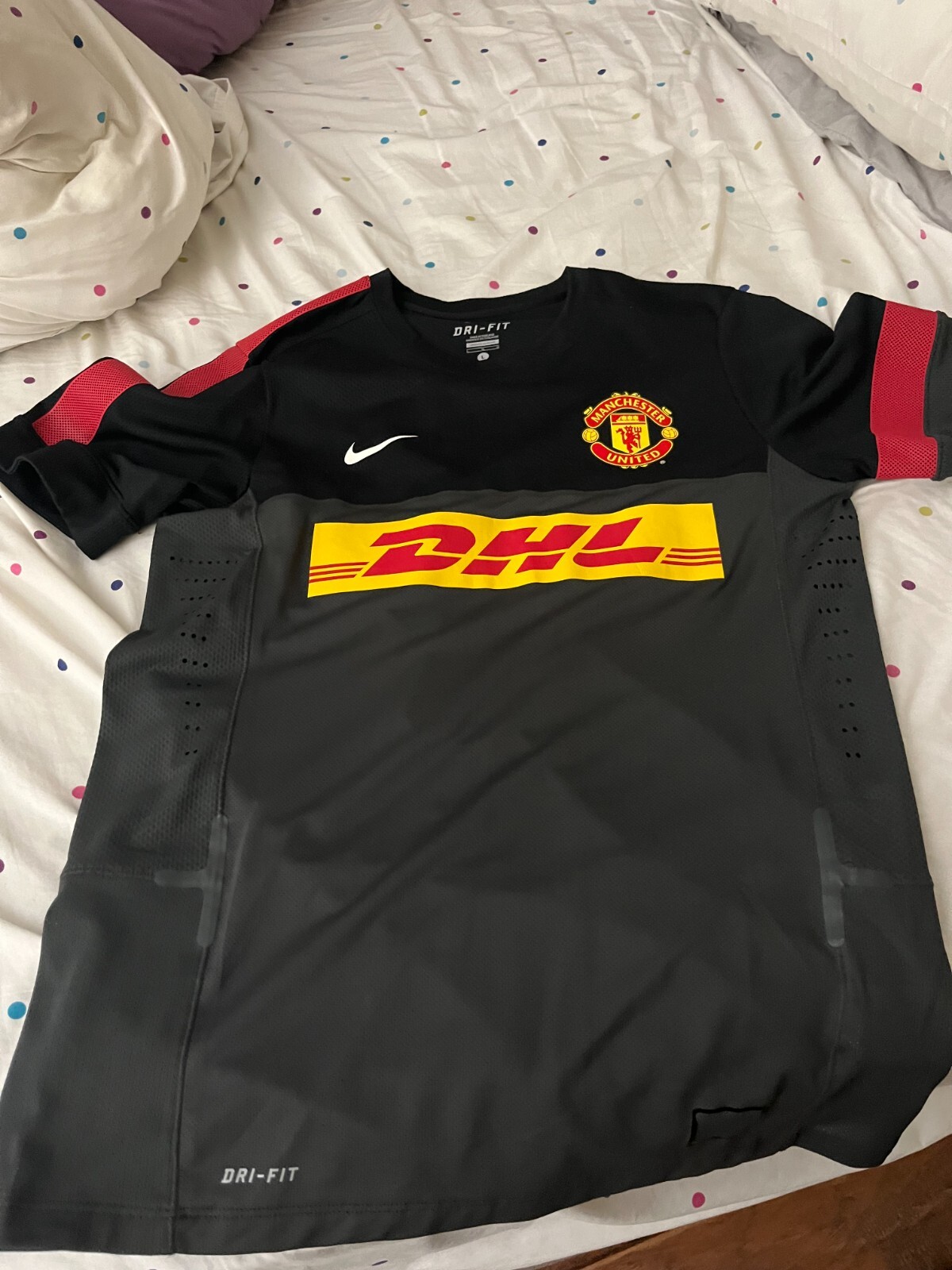 Nike Manchester United Match Issued Training Shirt Soccer