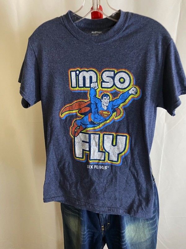 Magic Mountain Six Flags Superman TEE T SHIRT Small S | eBay