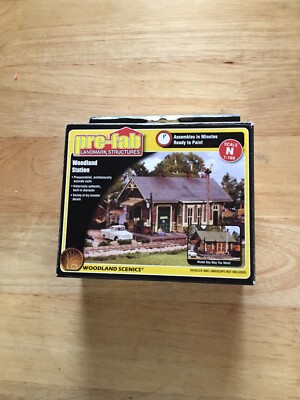 Woodland Scenics N Scale ''Woodland Station'' Pre- Fab - New In Box - See Photos