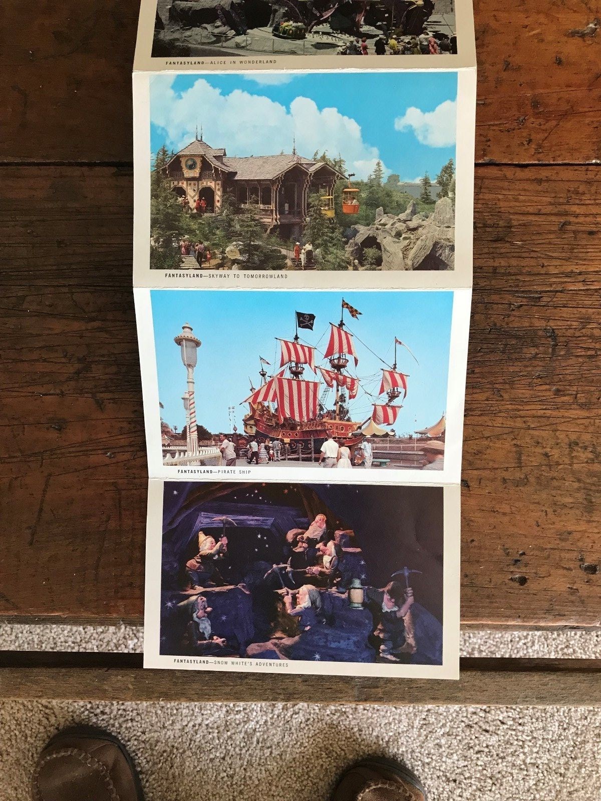 Vintage Disneyland 12 Colorful Scenes from Fantasyland w/Tinkerbell(Great Shape)