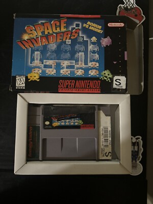 Space Invaders Super Nintendo Entertainment System SNES Authentic Box And Game
