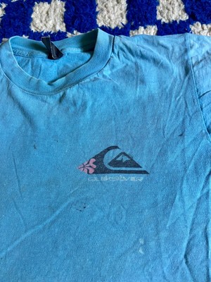 Vintage Quiksilver T Shirt Small 80s 90s Blue Faded Surf Single Stitch Made  USA