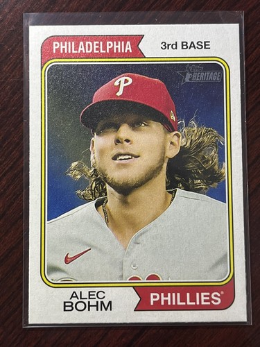2023 Topps Heritage Alec Bohm Flip Stock SSP /5 Philadelphia