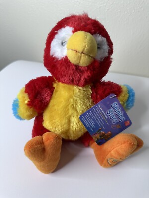 Shining Stars Russ Berrie Parrot Plush Stuffed Animal Beanie 8'' No Sealed Code