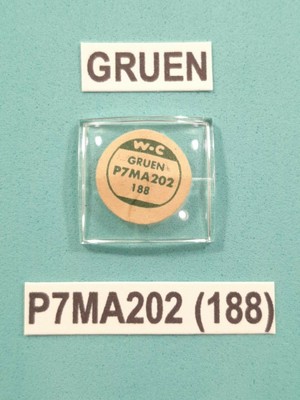 Vtg GRUEN Model ''P7MA202 (188)'' PRISM TOP Watch Glass Crystal Replacement Piece