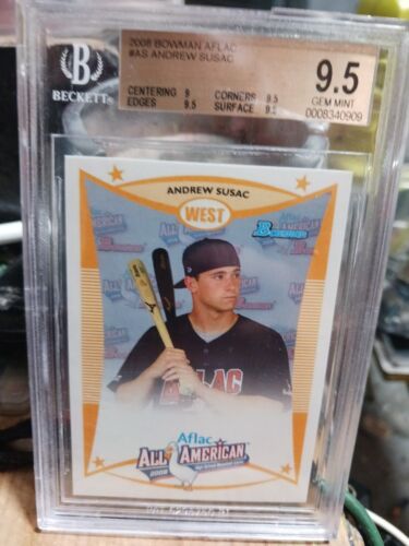 Andrew Susac 2008 AFLAC Bowman Rookie Card RC AFLAC-AS graded BGS 9.5 GEM MINT. rookie card picture