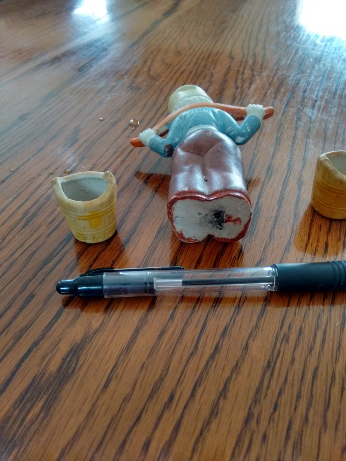 Dutch boy figurine w/two buckets Vintage 5