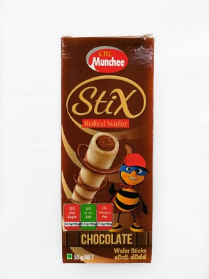Ceylon Munchee Chocolate Stix Rolled Wafer Sticks Sri Lanka Best Product 55g New